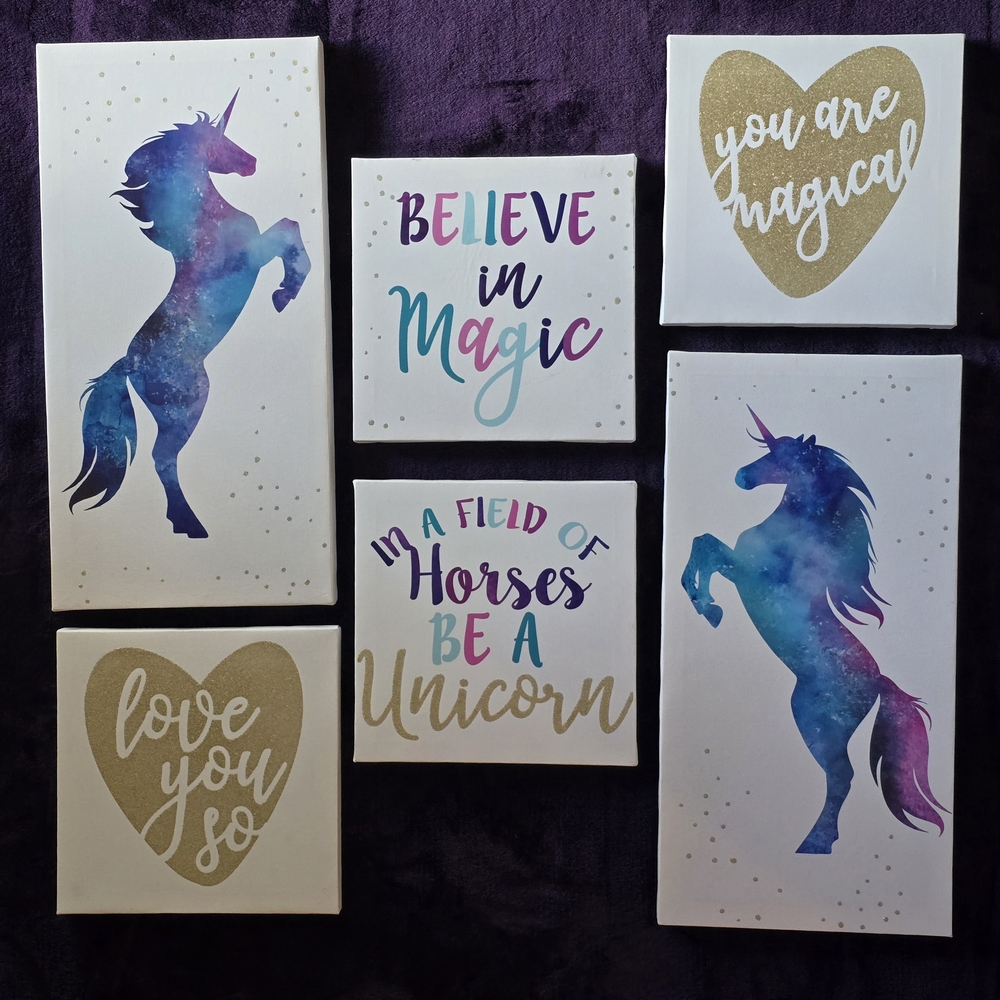 Magical Unicorn Wall Art Set